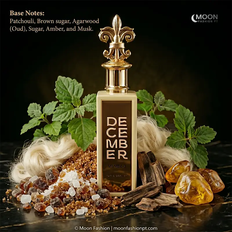 The woody base of Paris Corner December Vanilla includes oud and amber for a deep, long-lasting gourmand trail.