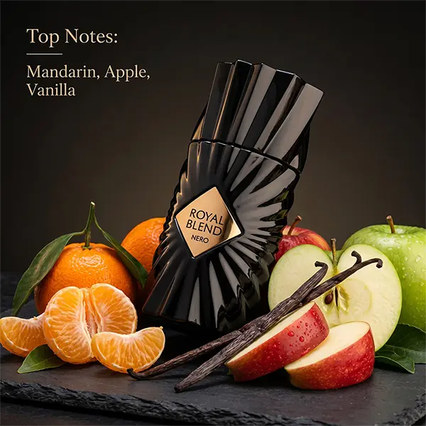 Long-lasting vanilla dominant fragrance by French Avenue Royal Blend Nero for discerning users in Europe.
