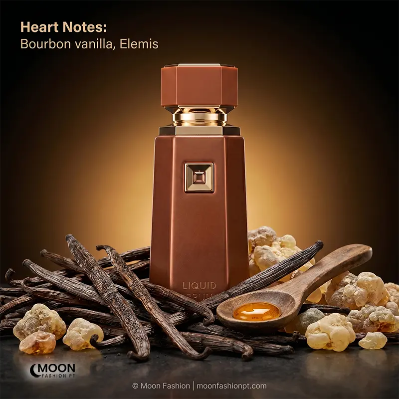 French Avenue Liquid Brun men's perfume highlights creamy bourbon vanilla for a projectable and long-lasting scent.