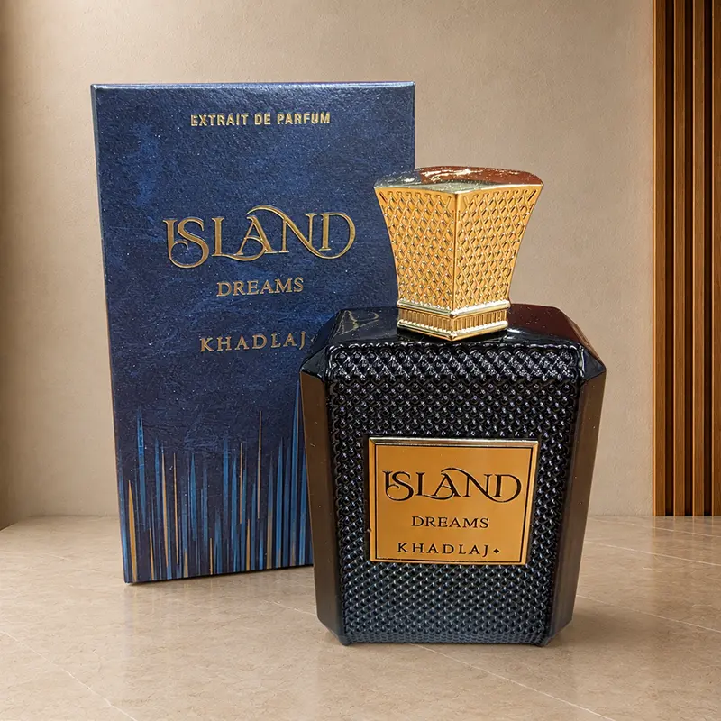 Island Dreams box and bottle photographed together at an angle on a neutral studio surface.