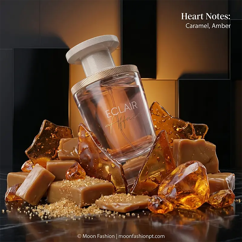The caramel heart of French Avenue Eclair Affair unisex offers a sophisticated European sillage.