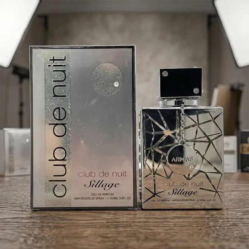 Exquisite silver bottle of Armaf Club de Nuit Sillage, a premium addition to any collection.
